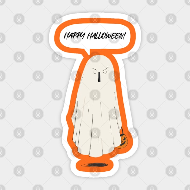 Happy Halloween from Mr. Ghost Sticker by Dodo&FriendsStore